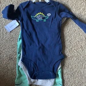 3pcs set, long sleeve and short sleeve with pants